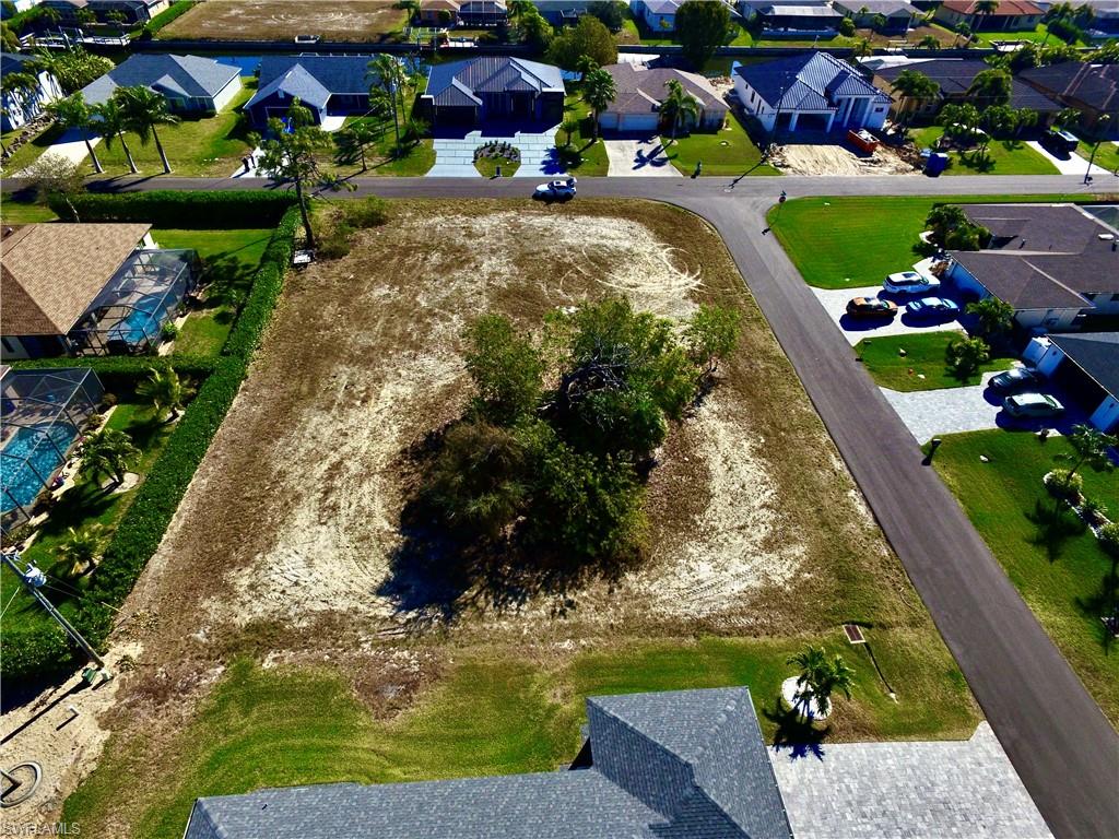 Aerial view of residential area