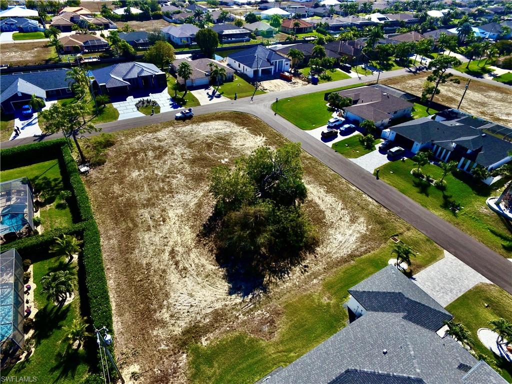 Aerial view of residential area