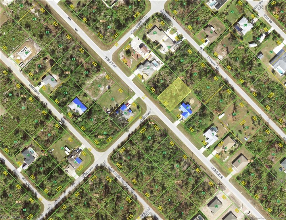 Aerial overview of property's location featuring property parcel outlined