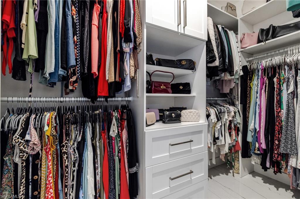 View of walk in closet