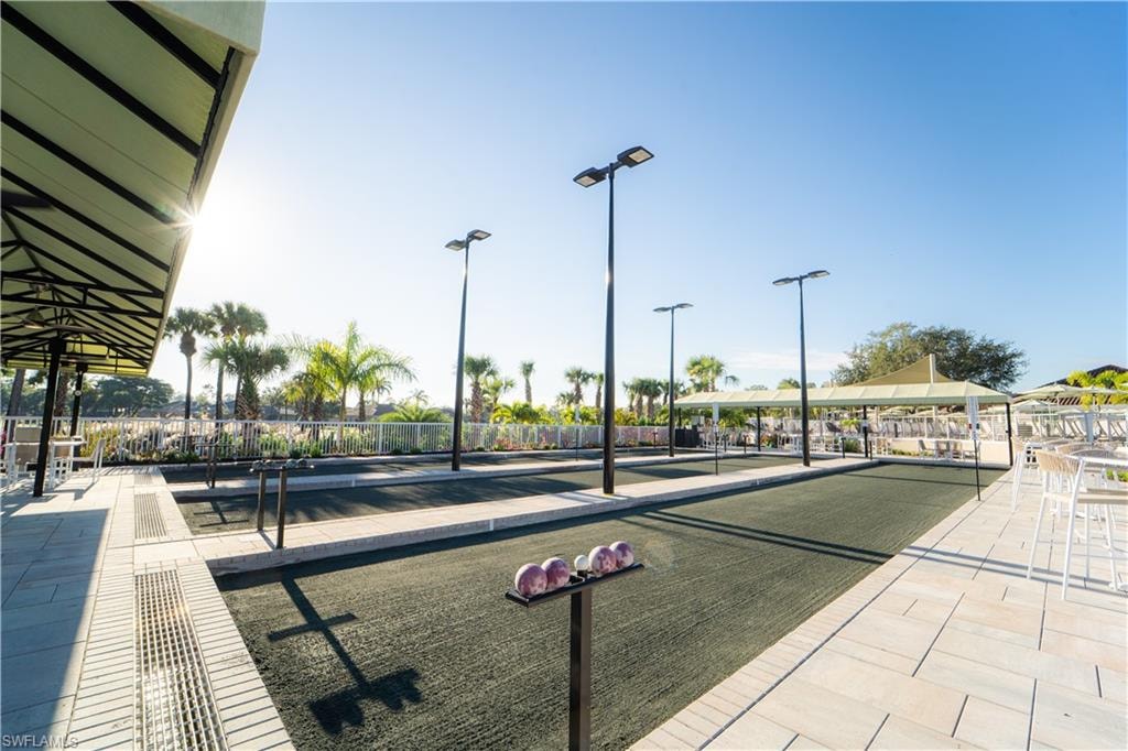 Surrounding community with a game area