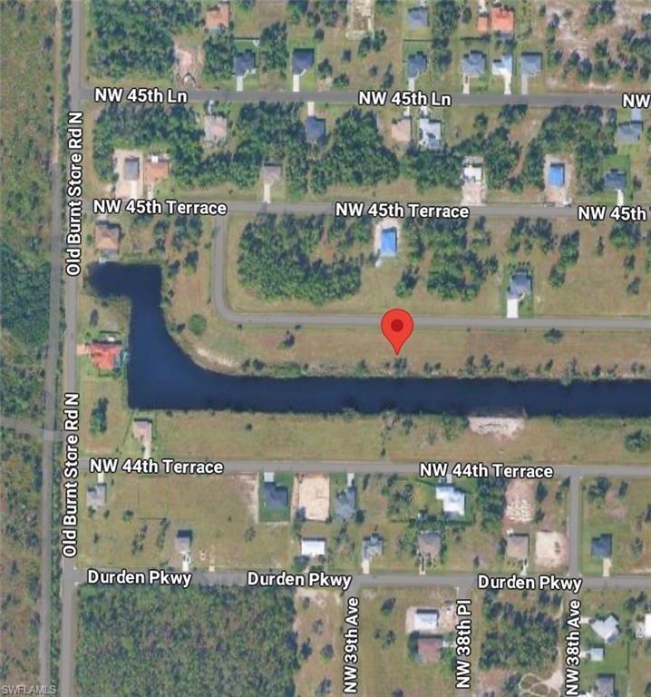 Aerial overview of property's location featuring property boundaries highlighted