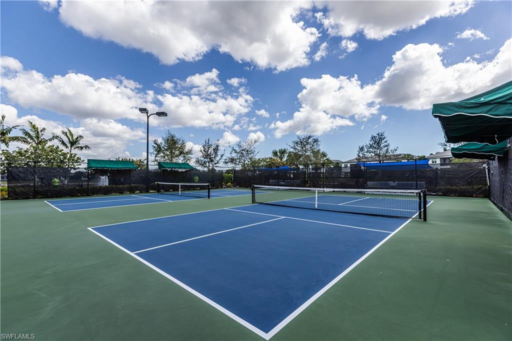 View of tennis court