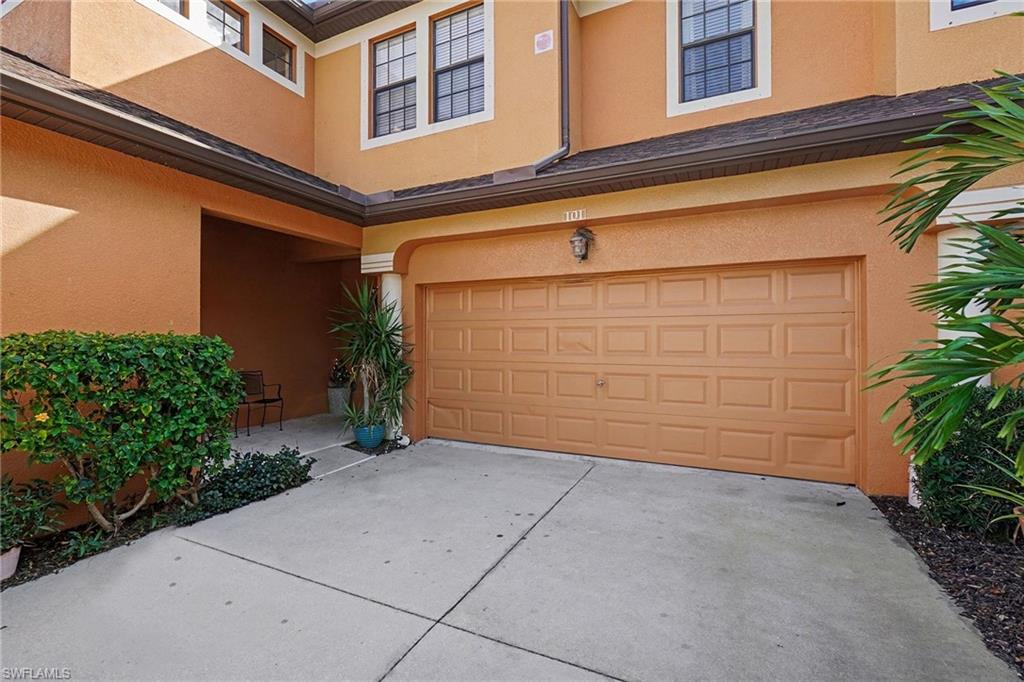 Garage with driveway