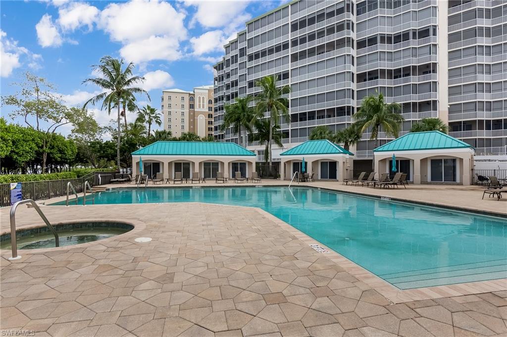 Pool with private cabanas