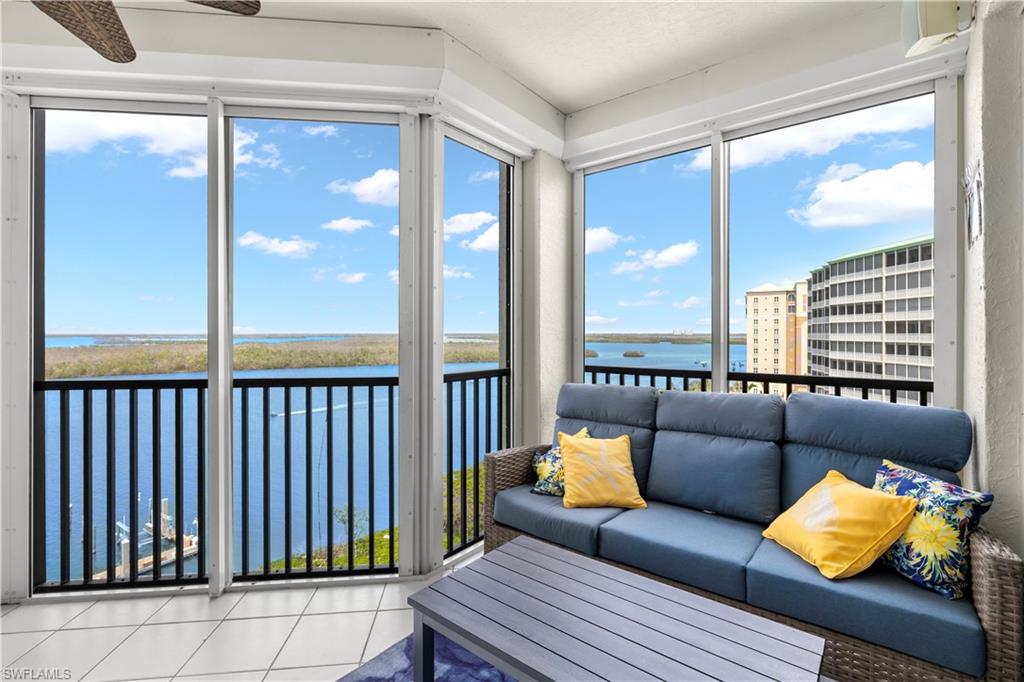 Lanai with views of back bay