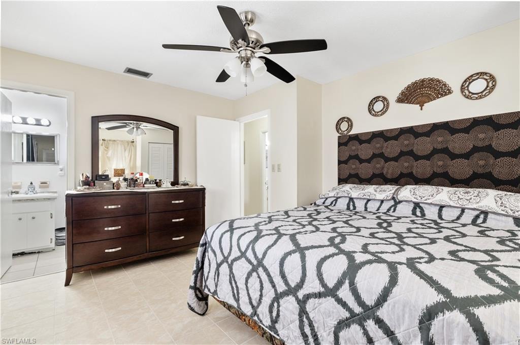 Bedroom featuring a ceiling fan