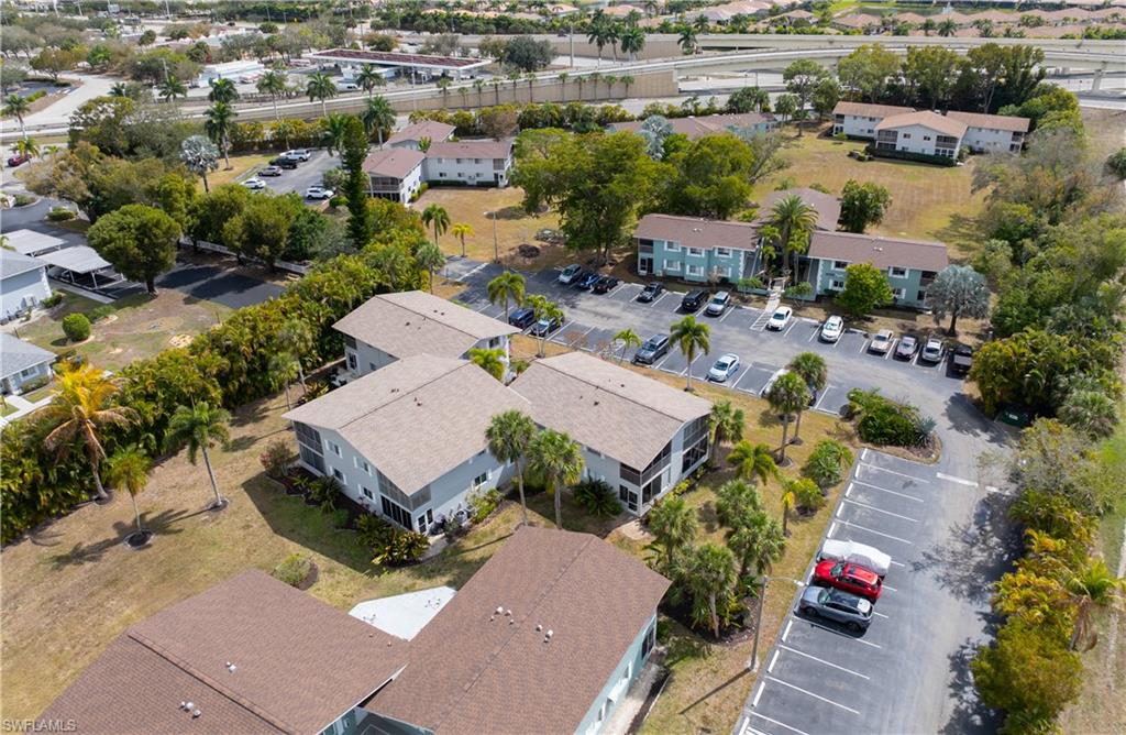 Aerial view of residential area