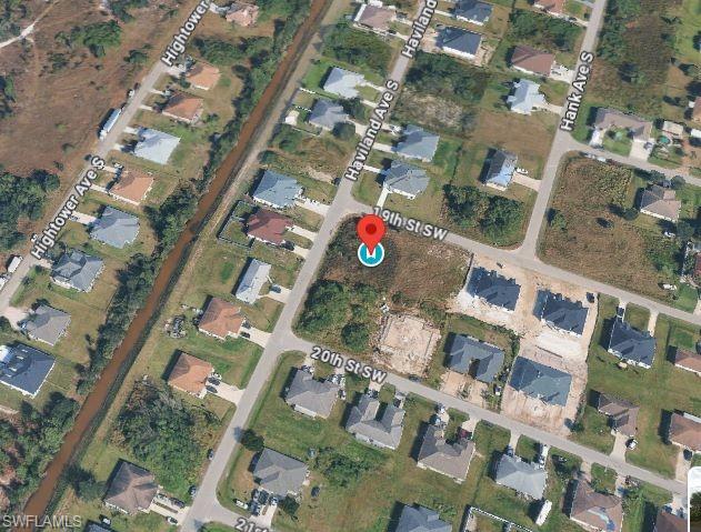 Aerial map of property and surrounding area