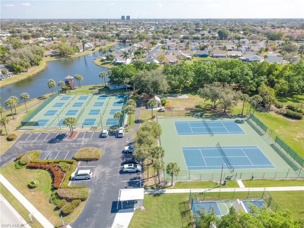 Aerial view of a large body of water