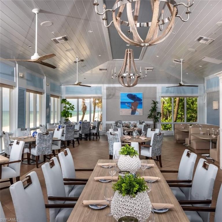 Pelican Bay indoor dining