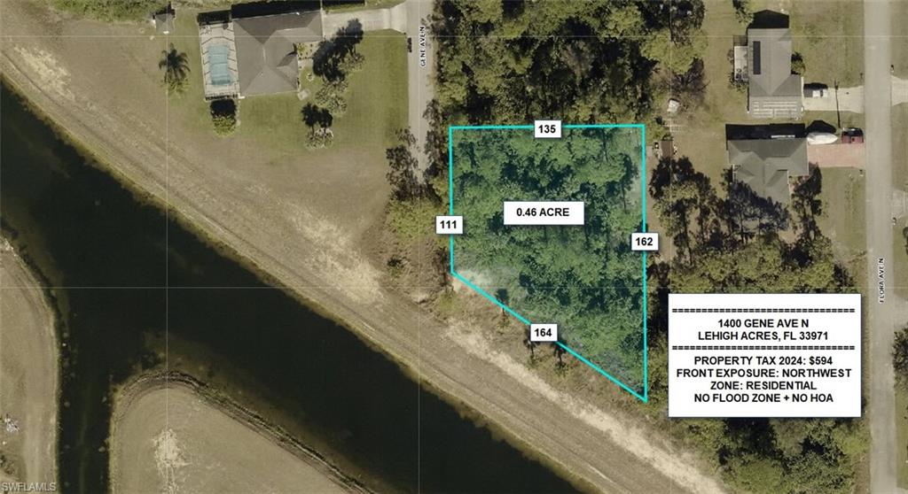 Aerial overview of property's location featuring property parcel outlined
