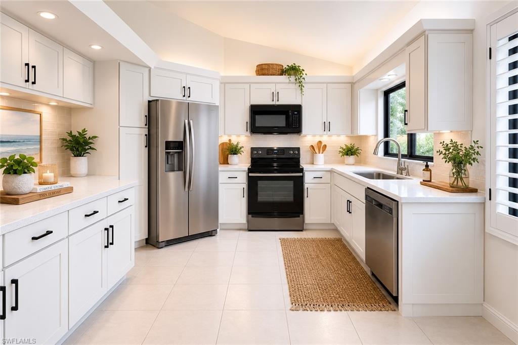 Kitchen reimagined with minimal change and cost.
