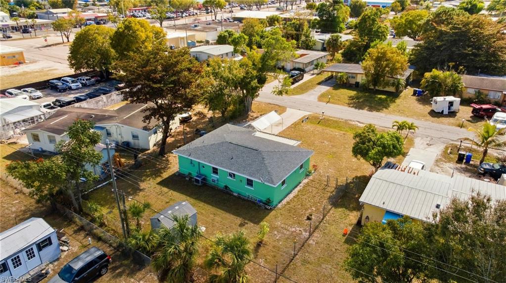 Aerial view of residential area
