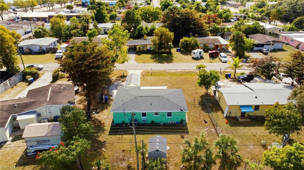 Aerial view of residential area