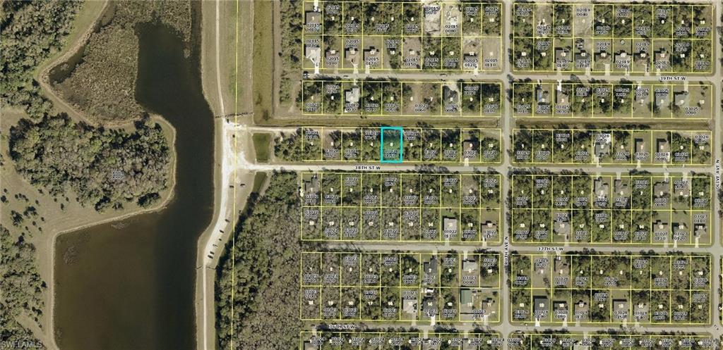 Aerial map of property and surrounding area