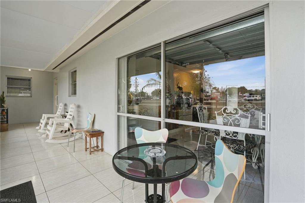 Balcony with outdoor dining space