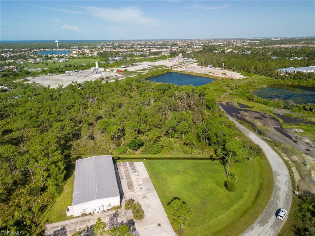 Drone / aerial view of a large body of water