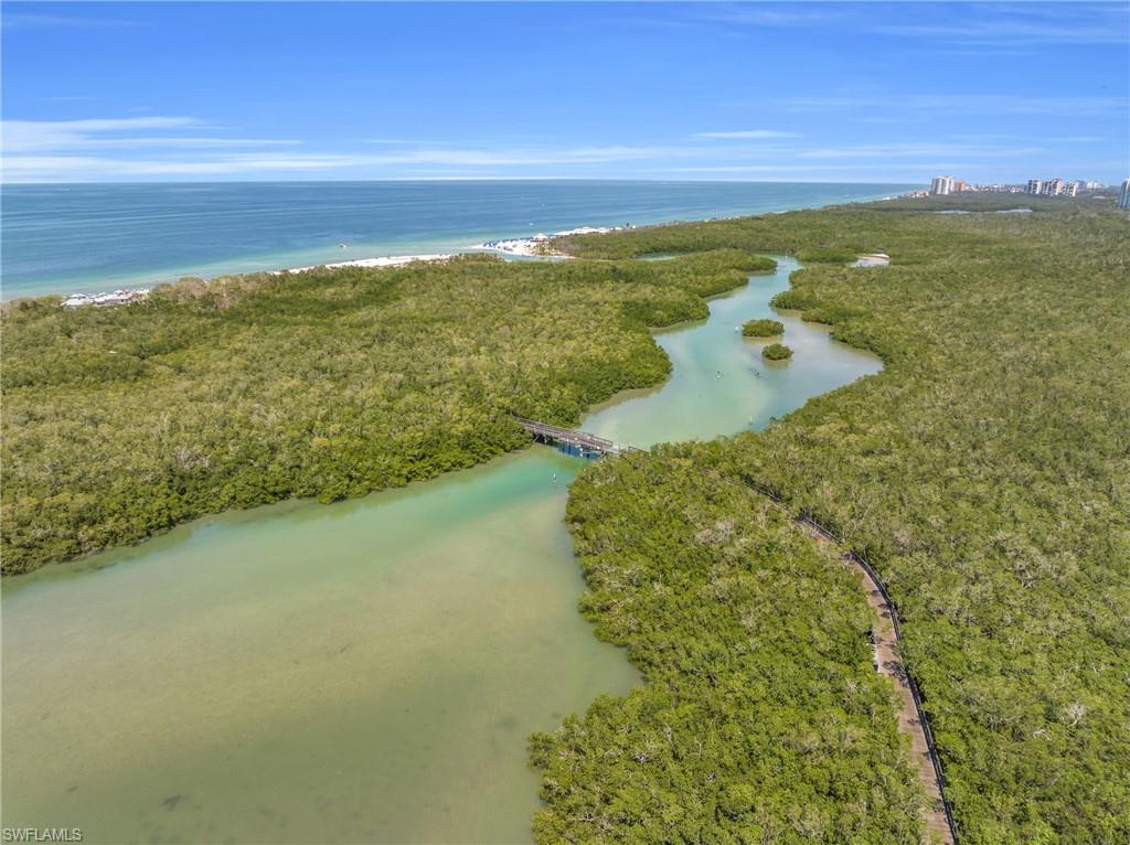 Drone / aerial view of a large body of water