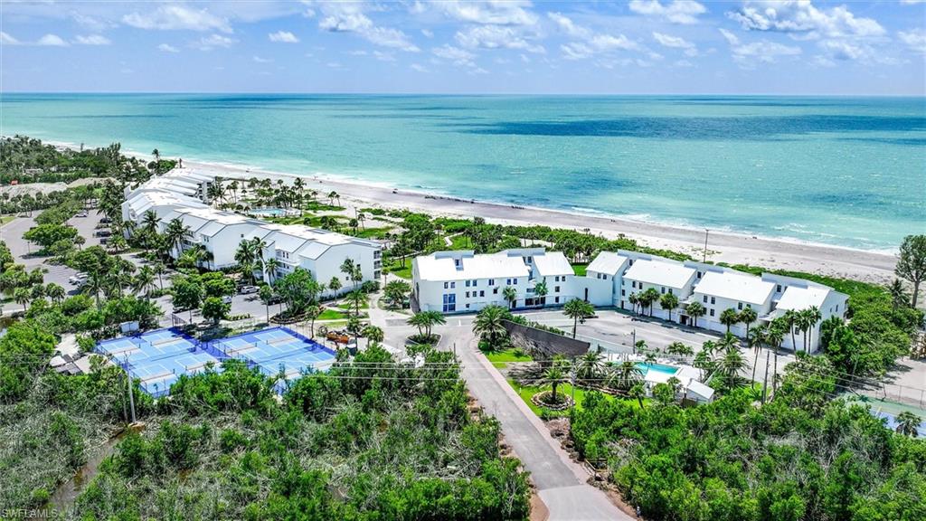 Aerial view of expansive beach