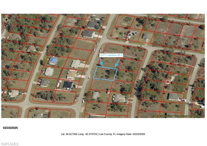 Map of property location with property parcel outlined