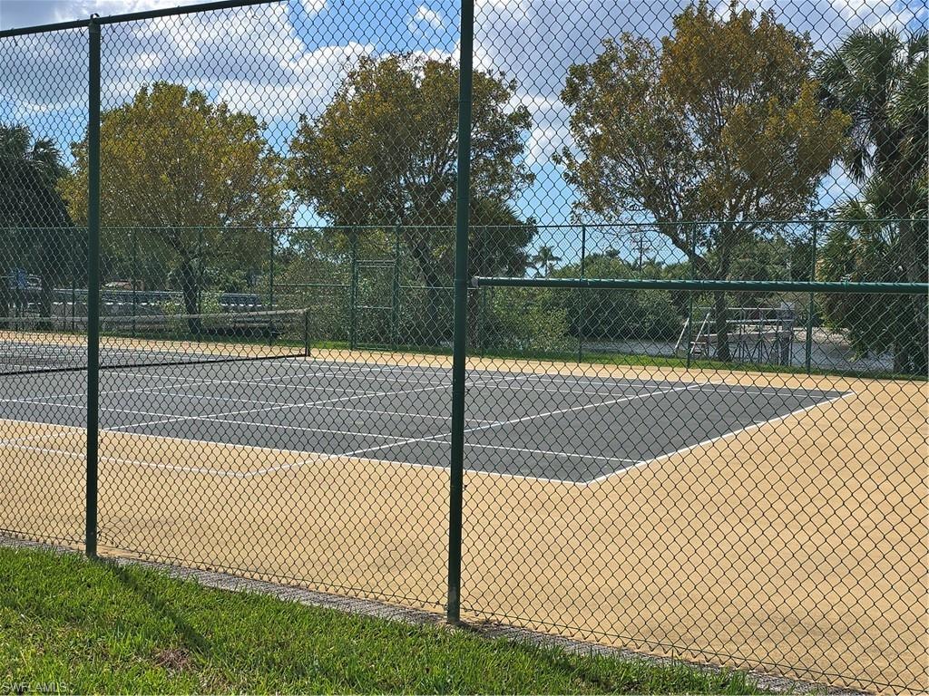View of tennis court