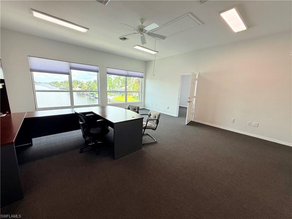 open area space for reception -open office