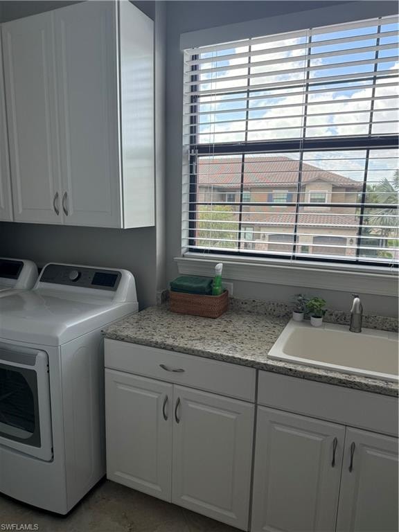 Laundry room with cabinet space