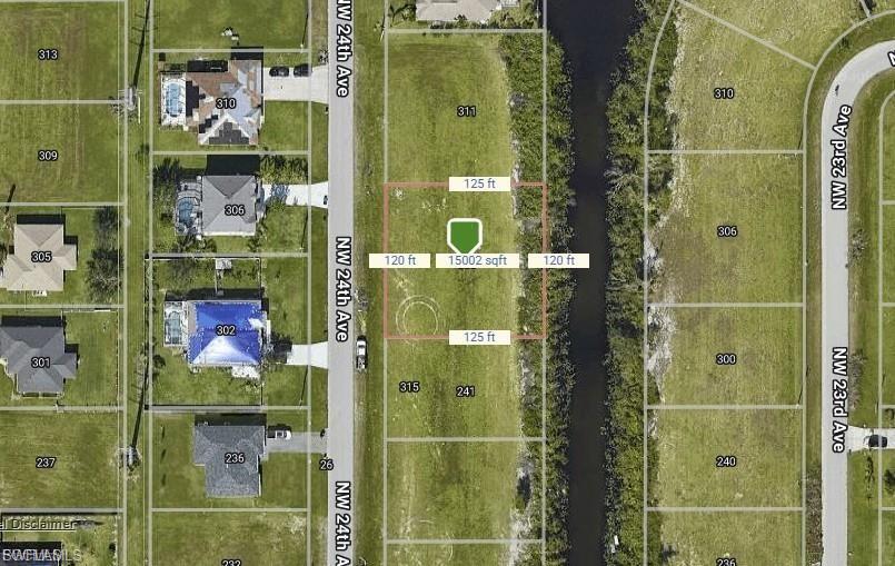 Map of property location featuring property parcel outlined
