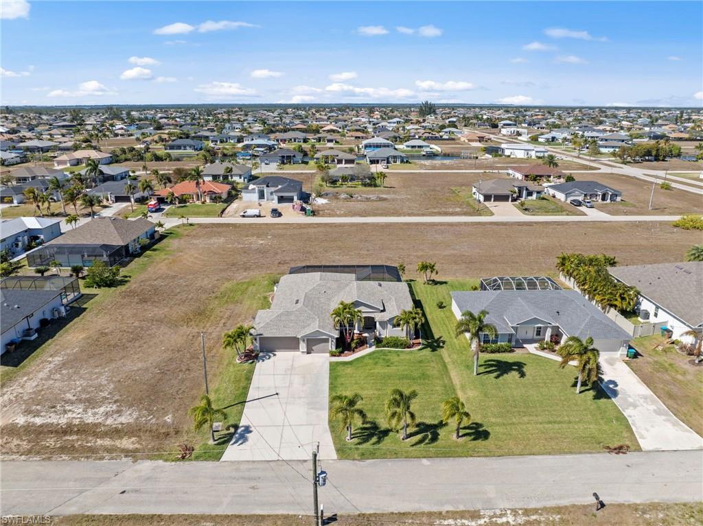 Aerial view of residential area