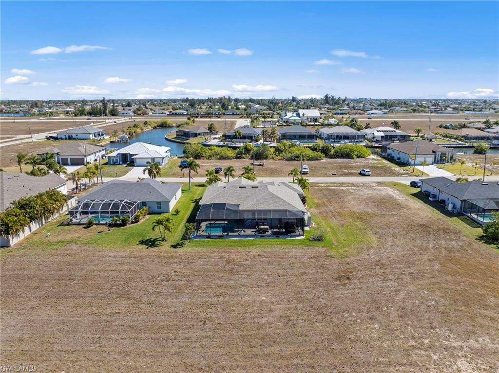 Aerial view of residential area