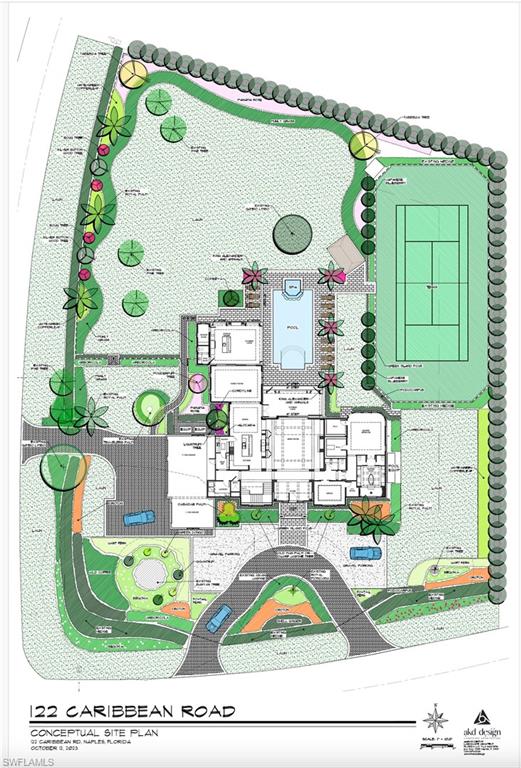 Site Plan of property without the OPTIONAL 12-Car Collector's Retreat
