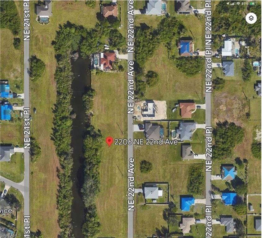 Map / location with property parcel outlined