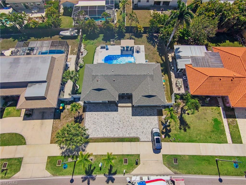 Bird's eye view of a pool