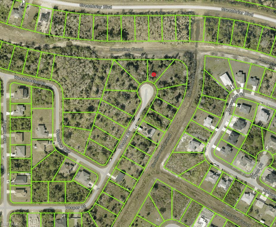 Aerial view of property's location with property boundaries highlighted