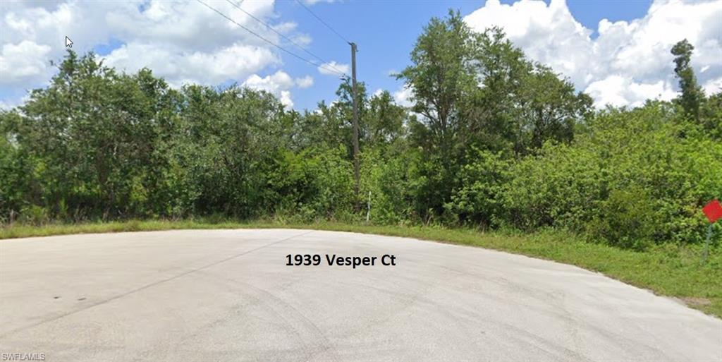 Frontal view of property at end of cul-de-sac.