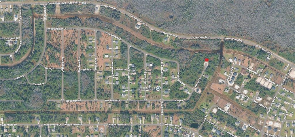 Aerial map of property and surrounding area