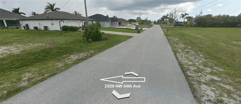 View looking down street.