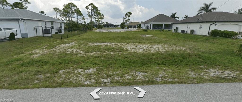 Frontal view of homesite