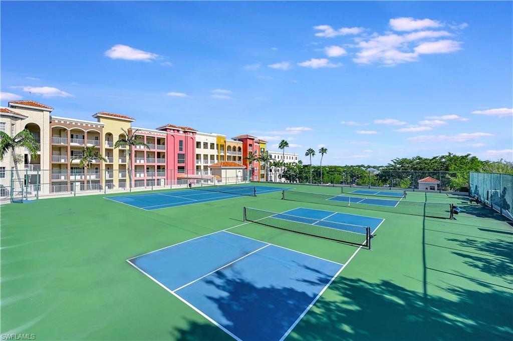 View of tennis court