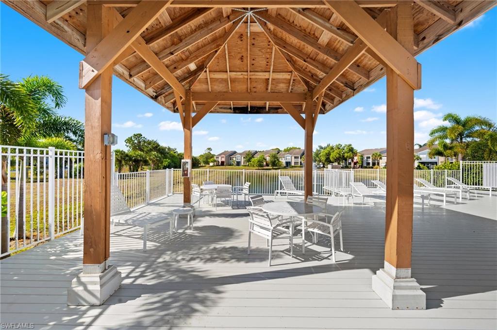 Dock area featuring a residential view