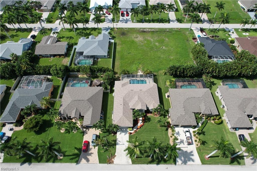 Aerial view of residential area