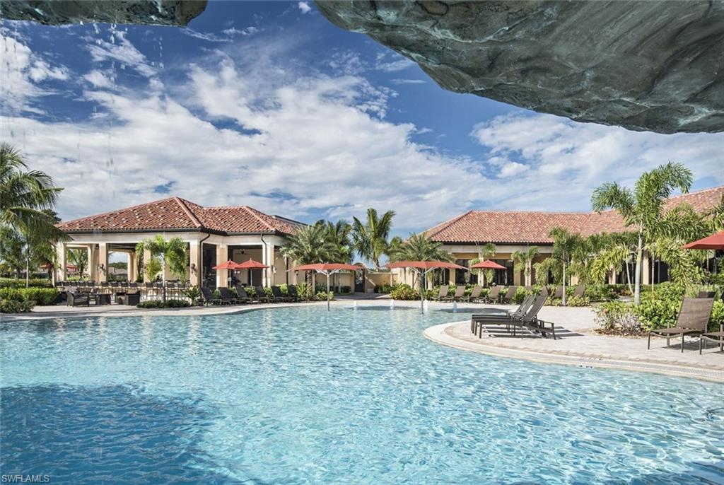 Community pool featuring a patio area