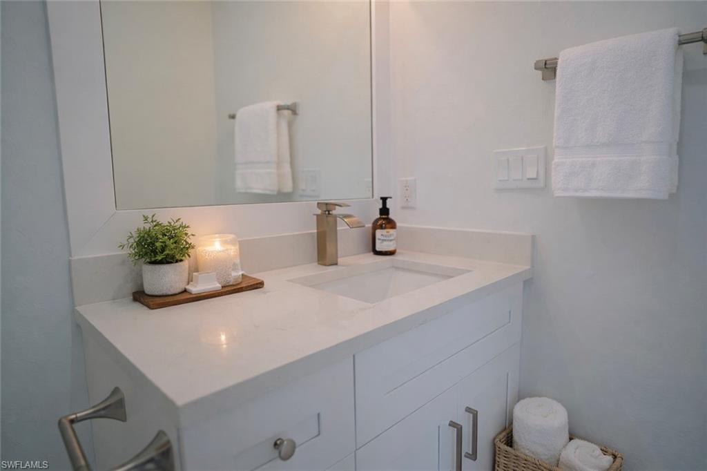 Bathroom featuring vanity
