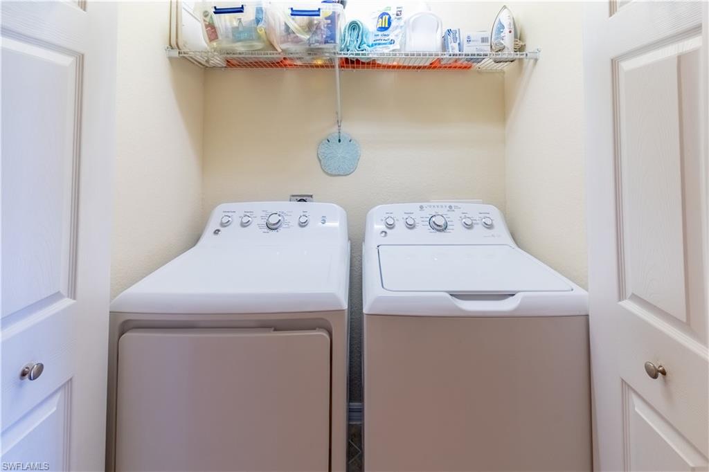 Laundry area with washing machine and dryer