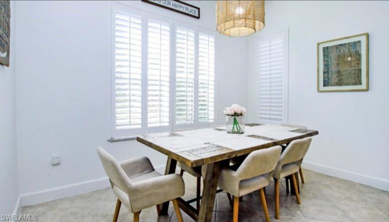 Dining room featuring baseboards
