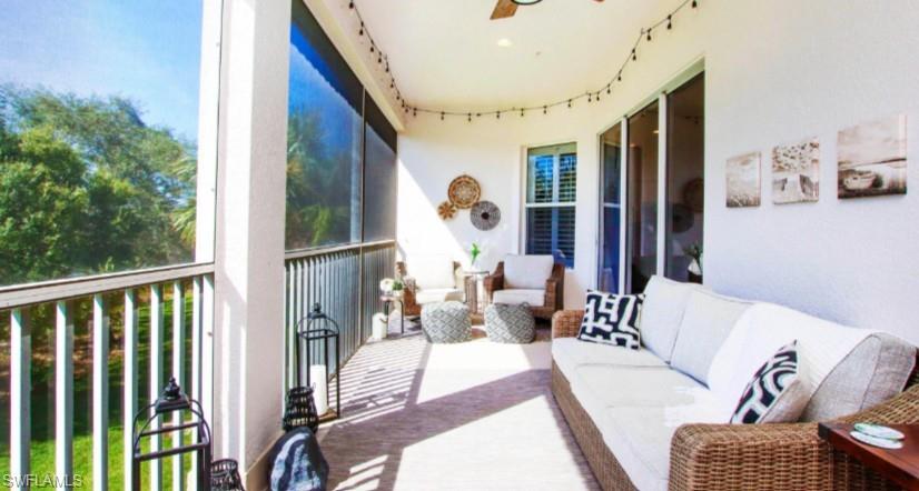 Balcony with an outdoor living space