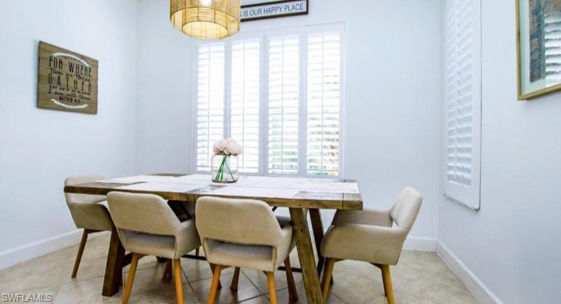 Dining area featuring baseboards