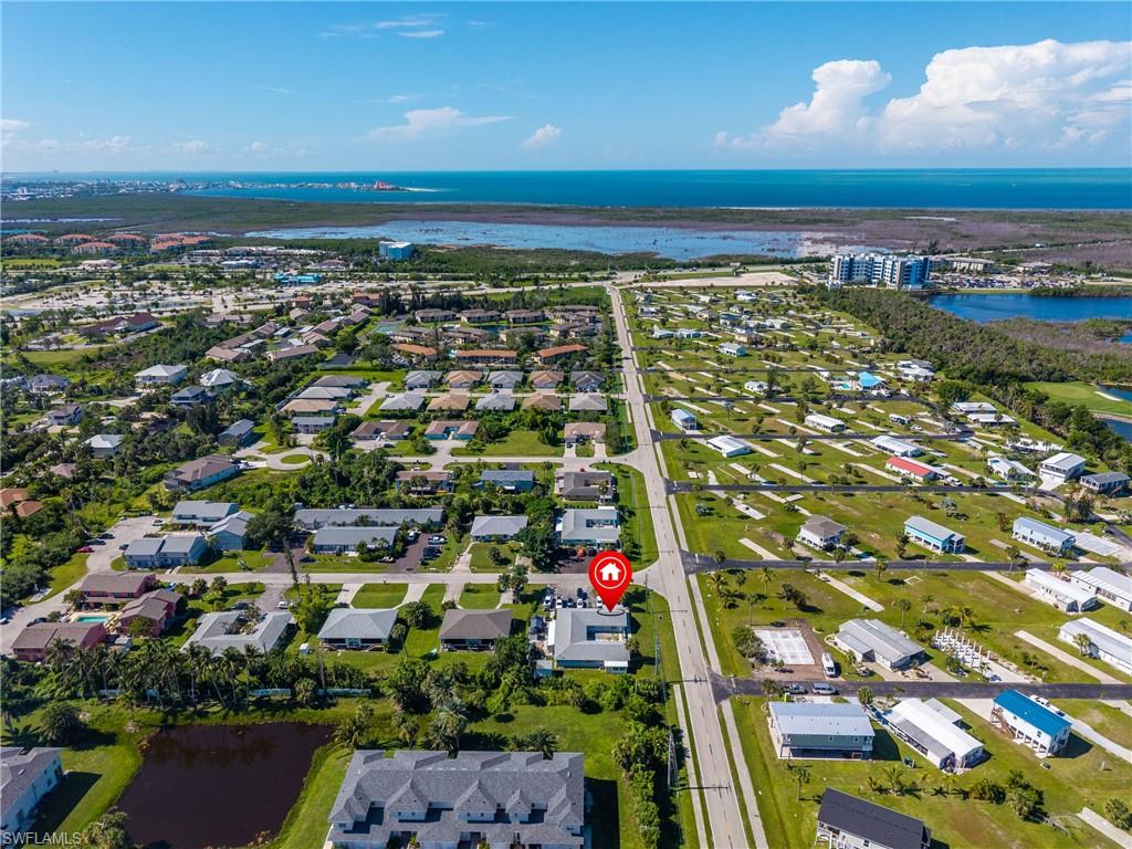 Drone / aerial view of a large body of water