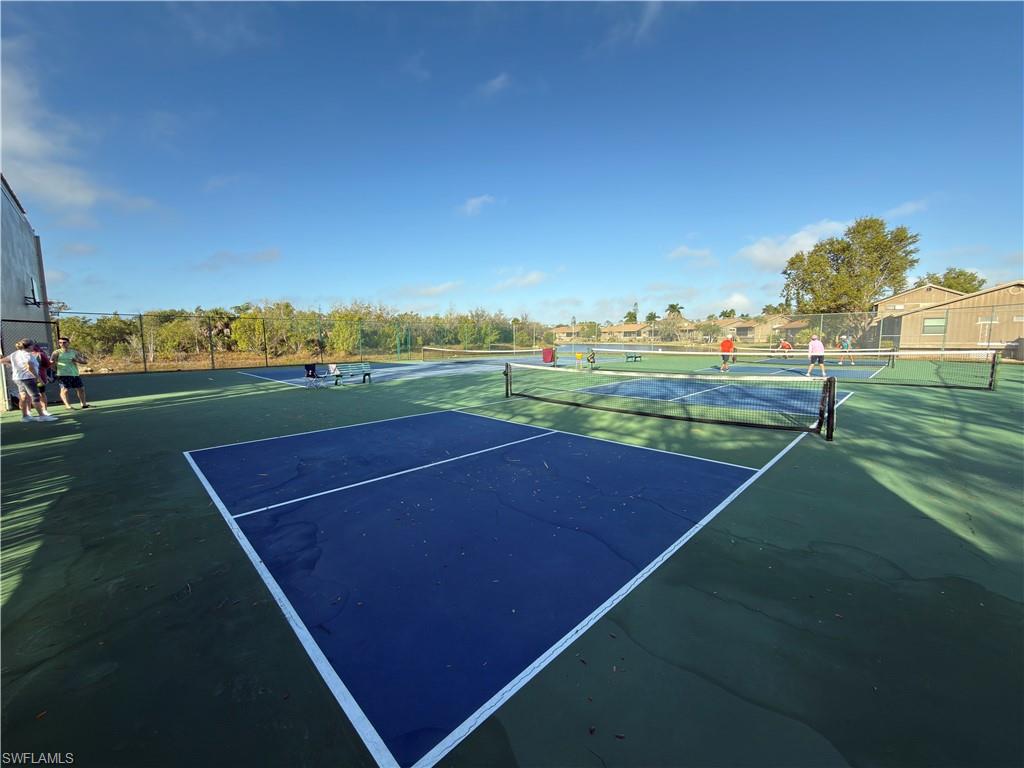 View of tennis court